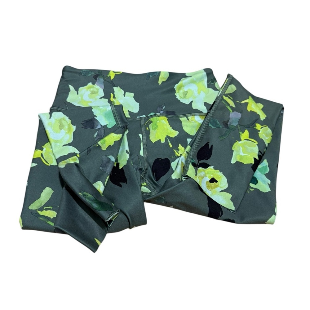 Athleta Green and Yellow Leggings for Active Comfort - Picture 12 of 13